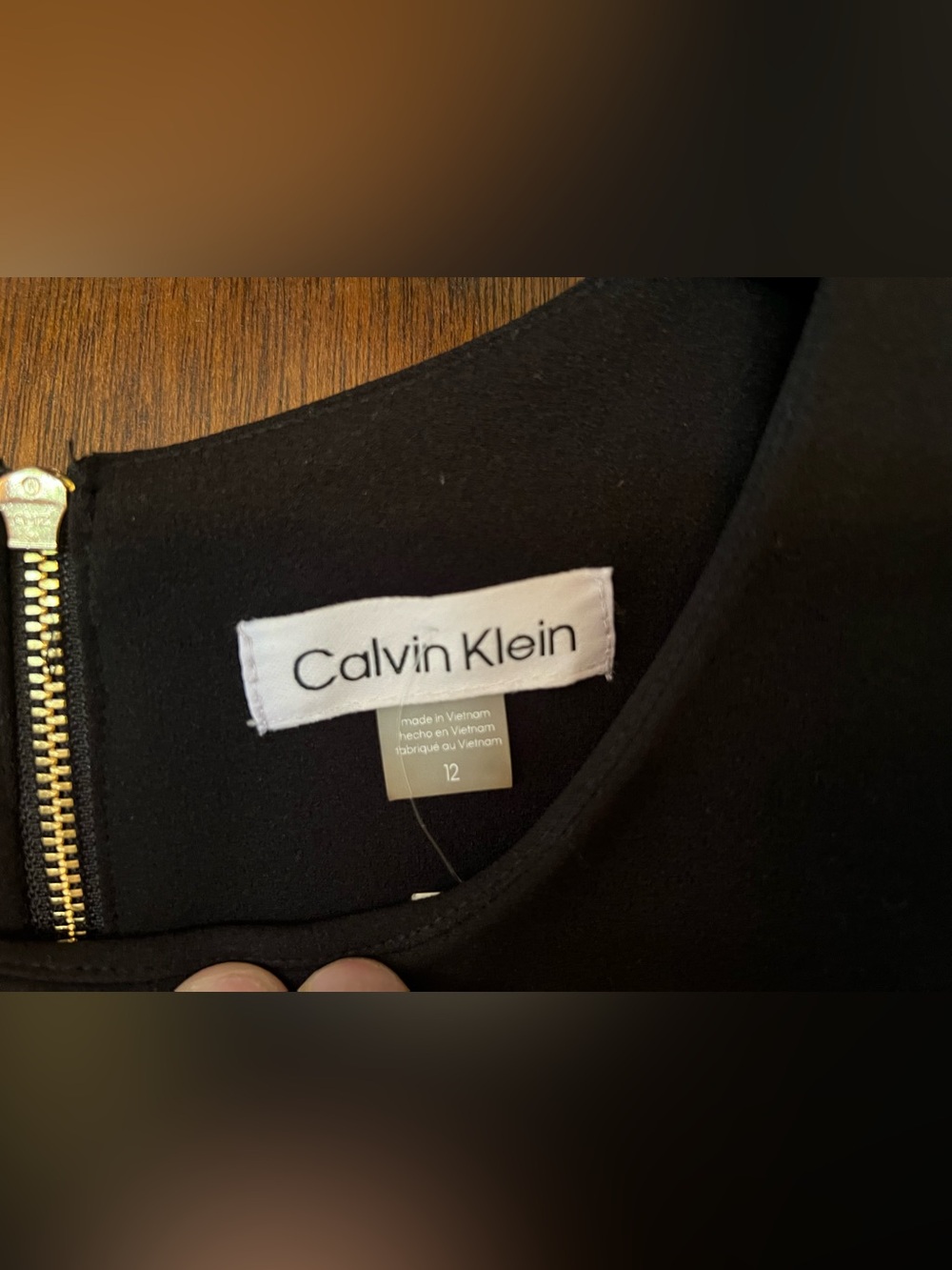 Calvin Klein Size 12 Classic Black Women's Sheath Dress - Picture 4 of 7